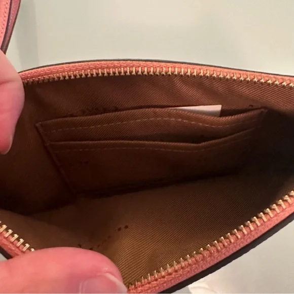 NWOT Coach Light Pink Leather Small Wristlet Pouch - Picture 8 of 8